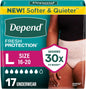 Depend Fresh Protection Adult Diapers, Incontinence Underwear for Women, Disposable, Maximum, XXL, Blush, 44 Count (2 Packs of 22), Packaging May Vary