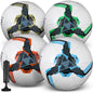 Tradder 4 Pack Soccer Ball with Pump Size 3 4 5 Deflated Soccer Ball for Outdoor Indoor Game Sport Practice Training Gift for Kid Youth Teen Adult Charity Donation