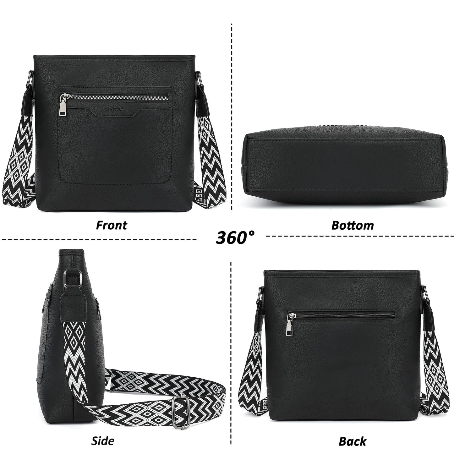 TANTOMI Crossbody Bags for Women Casual Crossbody Purses for Women Travel Shoulder Bag Handbags with Adjustable Strap