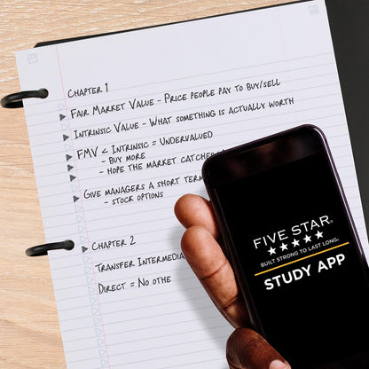 Five Star Flex Refillable Notebook + Study App 1 Inch O-Rings Binder with Pockets Tabs and Dividers, 220 Sheet Capacity, Includes 60 Sheets 8.5" x 11" College Ruled Paper, Amethyst (29328AB6)