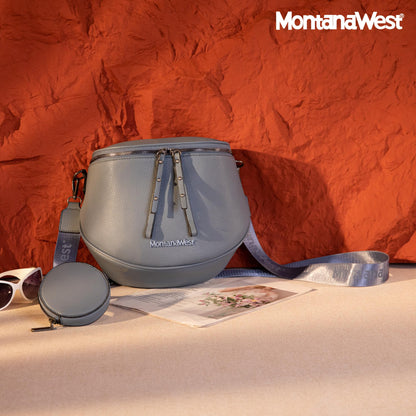 Montana West Crossbody Bag for Women, Large Bum Bag Purse Soft Vegan Leather Travel Fanny Pack with Coin Purse