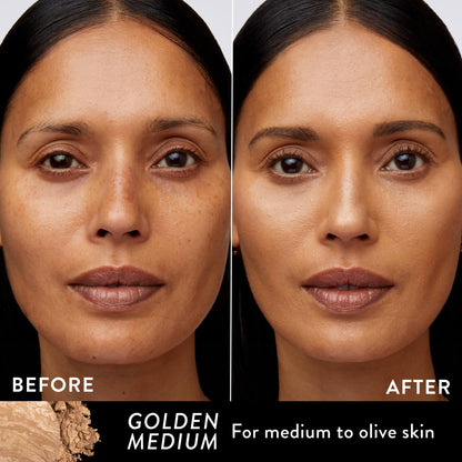 LAURA GELLER NEW YORK Baked Balance-n-Glow Illuminating Powder Foundation – Toffee – Handmade in Italy – Pearl-Infused Satin Finish – Vitamin C Brightening – Buildable Sheer Coverage – For Mature Skin