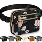 Capolo Fanny Packs for Women Fashion Waist Packs Bag with Adjustable Strap and 4 Zipper Pockets Waterproof Everywhere Crossbody Belt Bag for Workout Running Travelling(Black)