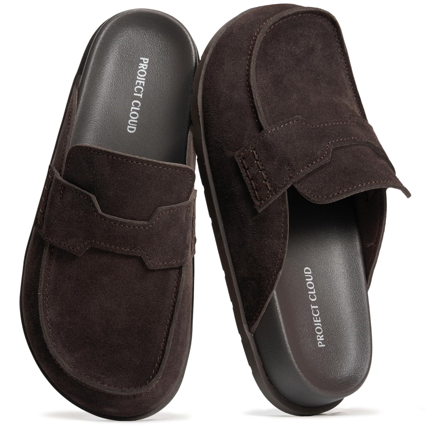 Project Cloud 100% Genuine Leather Slip On Womens Clogs 2026 (Foamy) | Plush & Soft Insole with Arch Support for Comfort; Non Slip Mules & Clogs for Women Footwear; Water Resistant Women Shoes