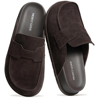 Project Cloud 100% Genuine Leather Slip On Womens Clogs 2026 (Foamy) | Plush & Soft Insole with Arch Support for Comfort; Non Slip Mules & Clogs for Women Footwear; Water Resistant Women Shoes