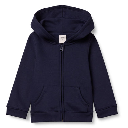 Amazon Essentials Girls and Toddlers' Fleece Zip-Up Hooded Sweatshirt with Lined Hood and Rib Knit Detail