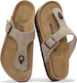 Project Cloud Womens Sandals 100% Genuine Leather Thong Sandals for Women - Memory Foam Insole Women Sandals - Non-Slip Flip Flops for Women - Lightweight Sandals Women Footwear 2026