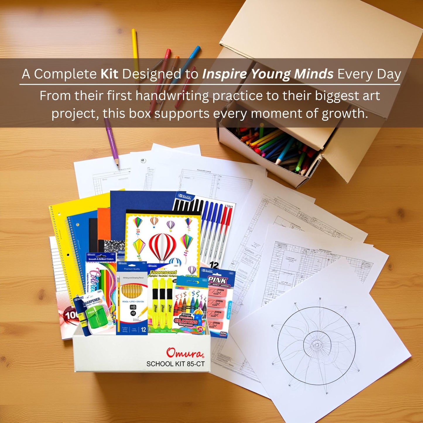 70 Piece Back to School Supplies Kit for Middle & High School Students Grades 7-12, Complete Student Supply Bundle with Binder, Notebooks, Folders, Pens, Pencils, Highlighters & Classroom Essentials