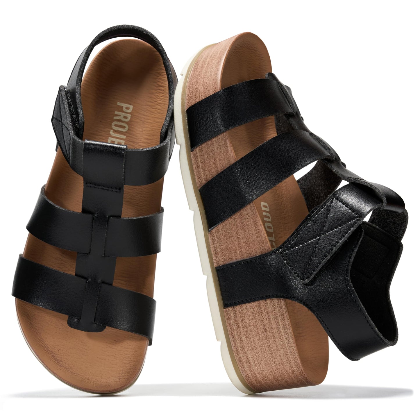 Project Cloud Platform Sandals Women – Strappy Wedges with Comfortable Plush & Soft Insole – Lightweight & Non Slip Platform Sandals for Women 2026