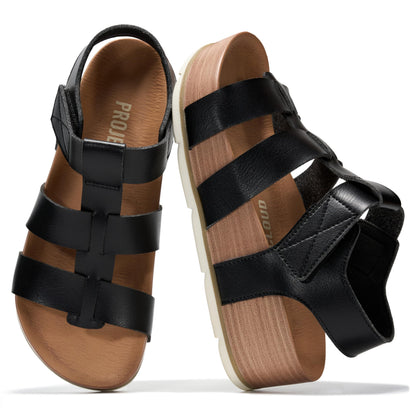 Project Cloud Platform Sandals Women – Strappy Wedges with Comfortable Plush & Soft Insole – Lightweight & Non Slip Platform Sandals for Women 2026