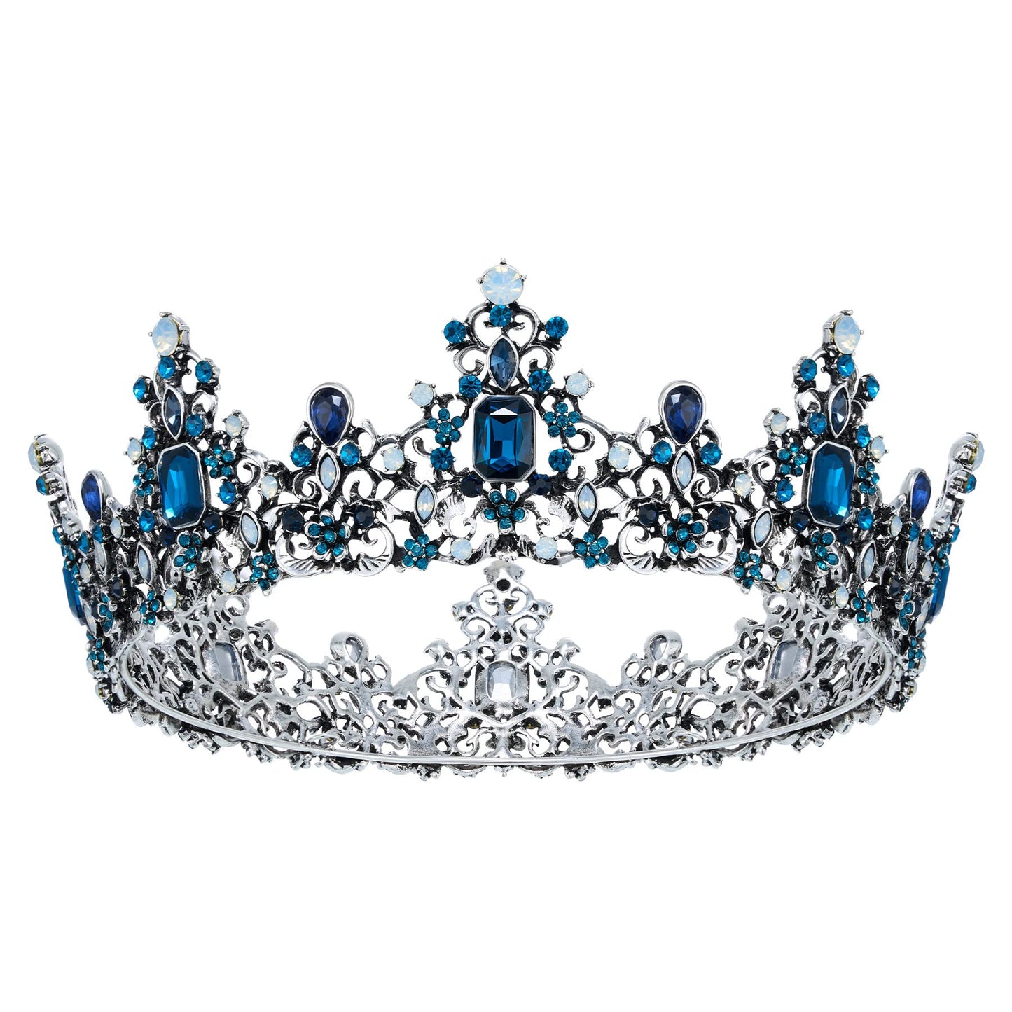 SWEETV Queen Crown for Women - Baroque Wedding Tiaras and Crowns,Jeweled Tiara Crown,Prom Birthday Halloween Hair Accessories