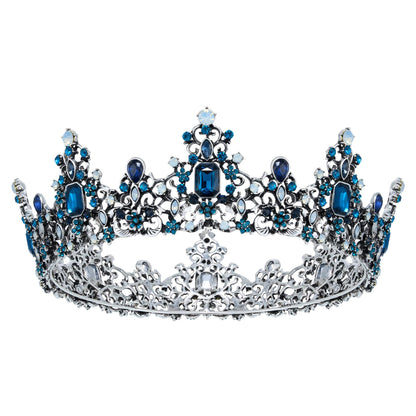 SWEETV Queen Crown for Women - Baroque Wedding Tiaras and Crowns,Jeweled Tiara Crown,Prom Birthday Halloween Hair Accessories