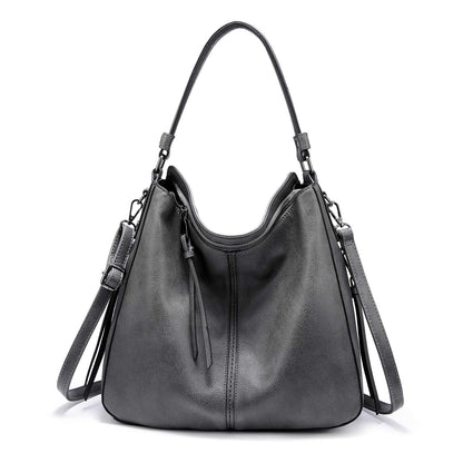 Realer Hobo Crossbody Bags for Women Designer Faux Leather Hobo Handbags Retro Large Size Shoulder Bag Bucket Purse