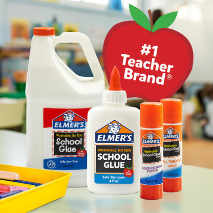 Elmer's Disappearing Purple School Glue Sticks, Washable, 7 Grams, 30 Count - Posters, Back to School, Bulk Pack for Classrooms, #1 Teacher Brand