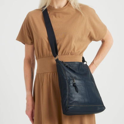 The Sak Lucia Leather Crossbody Purse - Premium Leather Women's Handbag for Everyday & Travel - Cross Body Bag With Zipper
