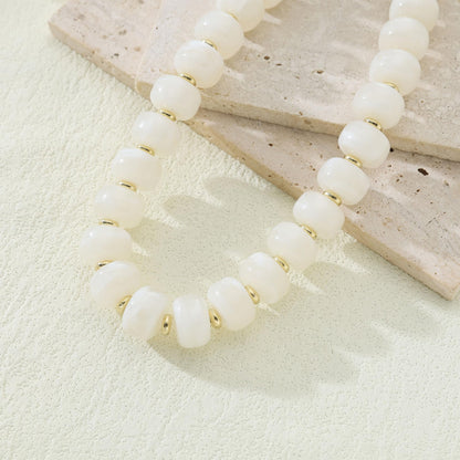 Chunky Beaded Choker Necklace for Women Summer Beach Acrylic Beads Necklaces Trendy Boho Statement Colorful Necklace Jewelry Accessories