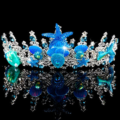 TOBATOBA Silver Wedding Crystal Tiaras and Crowns for Women, Bride Royal Queen Headband Princess Quinceanera Headpieces for Birthday Prom Pageant Party