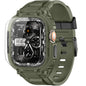 amBand Bands Compatible with Apple Watch 9/8/7 45mm, M1 Sport Series Rugged Case Protective Cover for iWatch 6/SE (3/2/1)/5/4/3 44mm Men Green