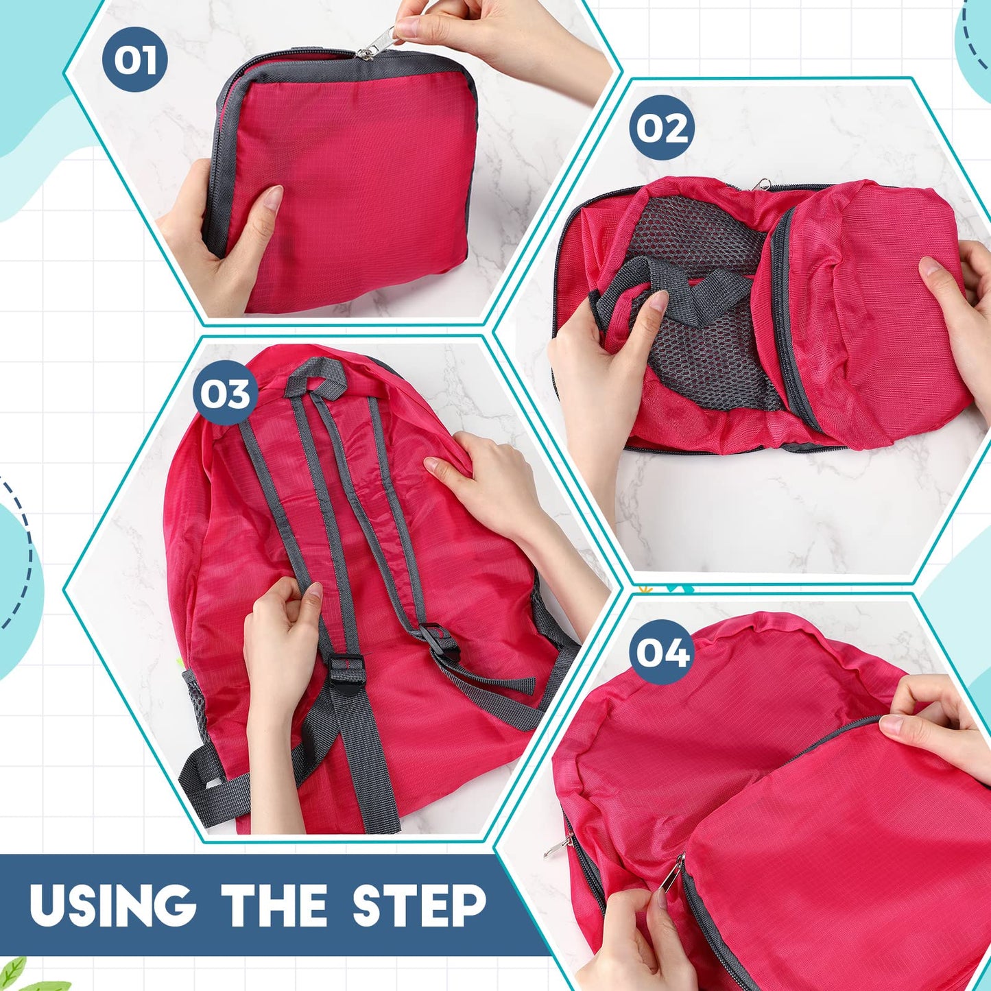 Jexine 10 Pcs Backpacks in Bulk 16.5 Inches Back Pack Basic Backpack for Adult Lightweight Outdoor Travel Book Bags(Sunny Pastel)