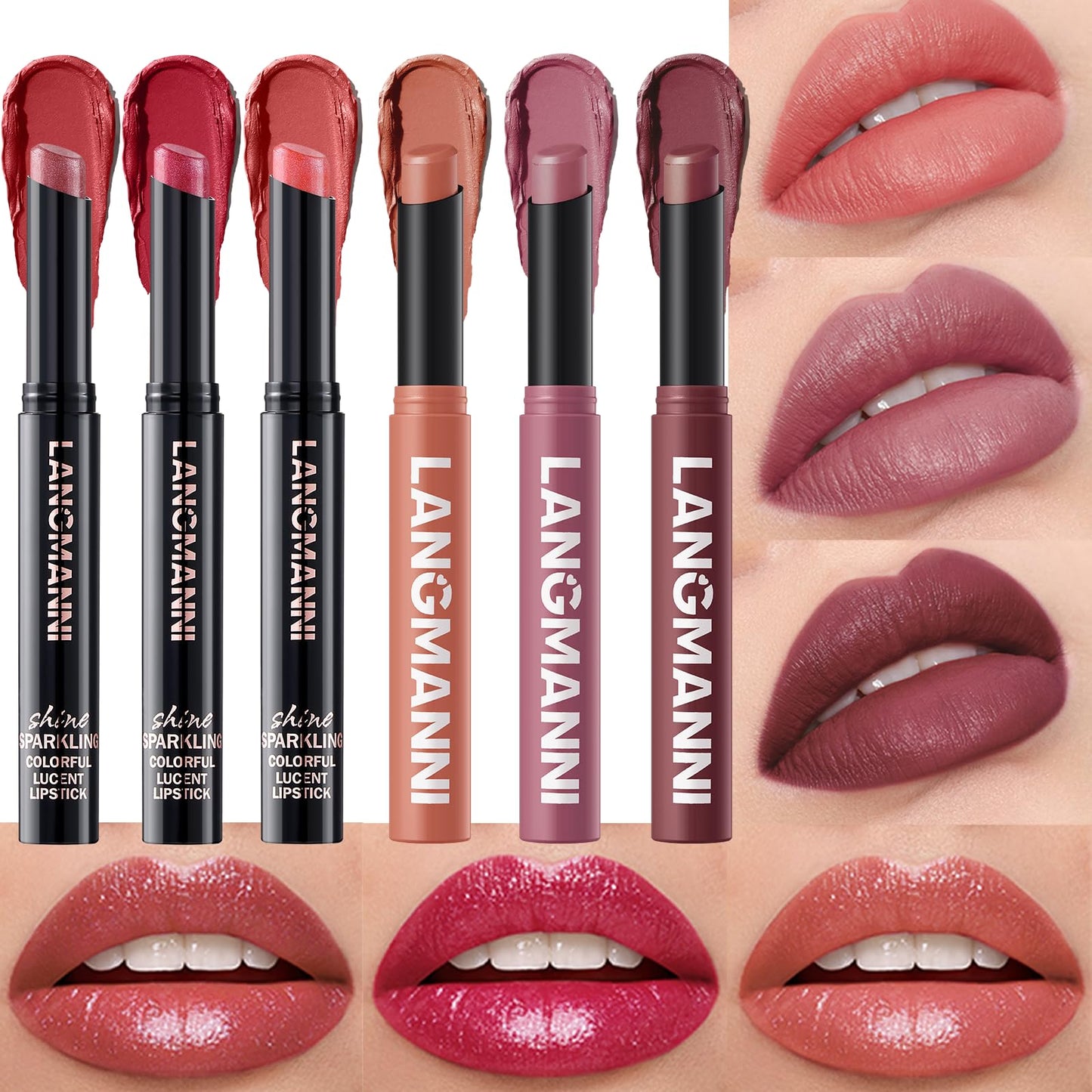 12Pcs Velvet Matte Lipstick Set, Nude to Dark Shades, Long-Lasting,Color A | Highly pigmented matte color, smooth creamy glide, waterproof wear, nude-to-dark tones, ideal for daily makeup or gifting