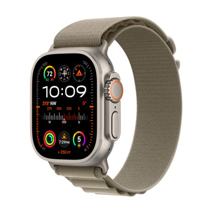 Apple Watch Ultra 2 [GPS + Cellular, 49mm] - Titanium Case with Blue Ocean Band, One Size (Renewed)
