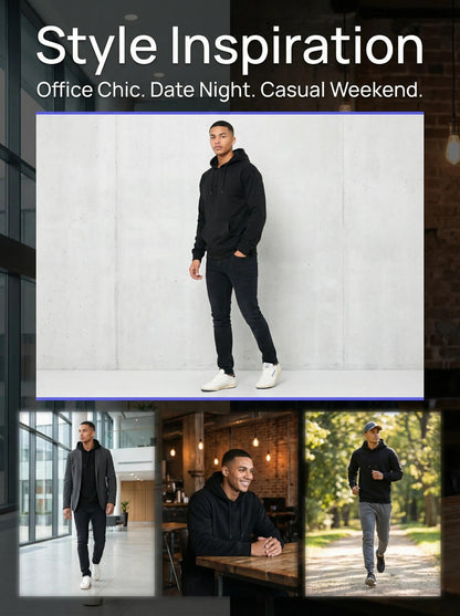 Casual Unisex Hoodies Sweatshirt for Men Women, Comfortable Lightweight Fleece Adult Pullover with Pockets