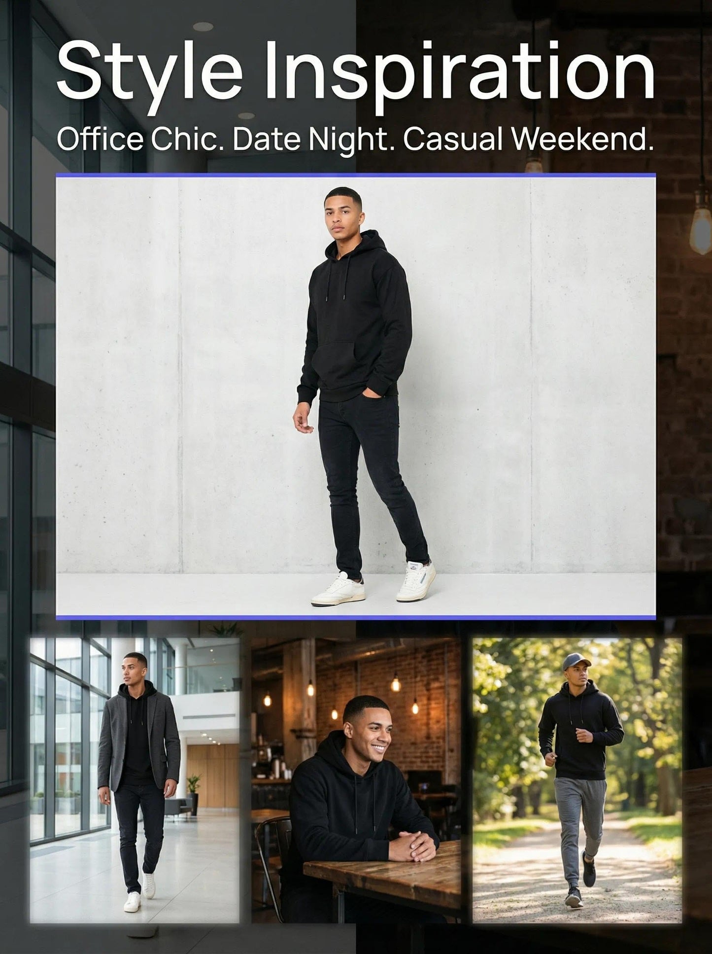 Casual Unisex Hoodies Sweatshirt for Men Women, Comfortable Lightweight Fleece Adult Pullover with Pockets