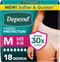 Depend Fresh Protection Adult Diapers, Incontinence Underwear for Women, Disposable, Maximum, XXL, Blush, 44 Count (2 Packs of 22), Packaging May Vary