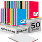Rosmonde Spiral Notebooks, 12 Pack, 1 Subject Notebook, Wide Ruled, 70 Sheets, 8 x 10-1/2", 3 Hole Punched, School Supplies, Bulk Single Subject Spiral Notebook Bulk, Assorted Colors Pack of Notebooks