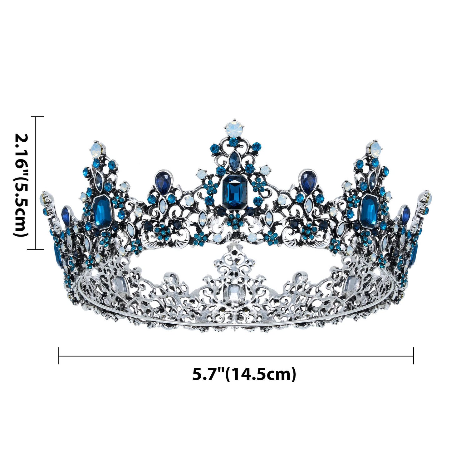 SWEETV Queen Crown for Women - Baroque Wedding Tiaras and Crowns,Jeweled Tiara Crown,Prom Birthday Halloween Hair Accessories