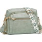 Small Leather Crossbody Bags for Women Anti theft Purses and Handbag Shoulder Hangbag with Wide Strap Tassel