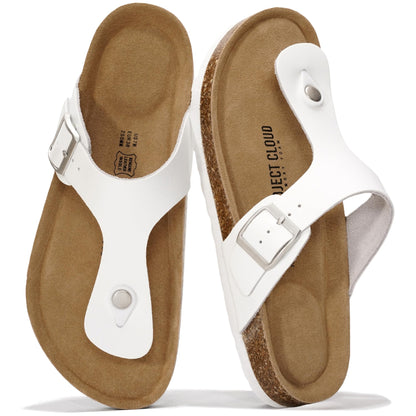 Project Cloud Womens Sandals 100% Genuine Leather Thong Sandals for Women - Memory Foam Insole Women Sandals - Non-Slip Flip Flops for Women - Lightweight Sandals Women Footwear 2026