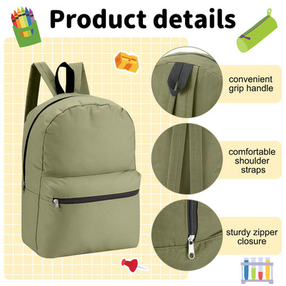Amylove 12 Pack Backpack in Bulk 17 inch Lightweight Outdoor Travel Bag Classic Bookbags Bulk for Travel Middle High (Colorful,Lovely)