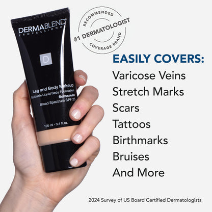 Dermablend Leg and Body Makeup Foundation with SPF 25