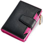 Airkit Small Wallet Women RFID Blocking Soft Leather Bifold Compact Card Holder Wallet for Women with Zipper Coin Pocket 4 ID Window