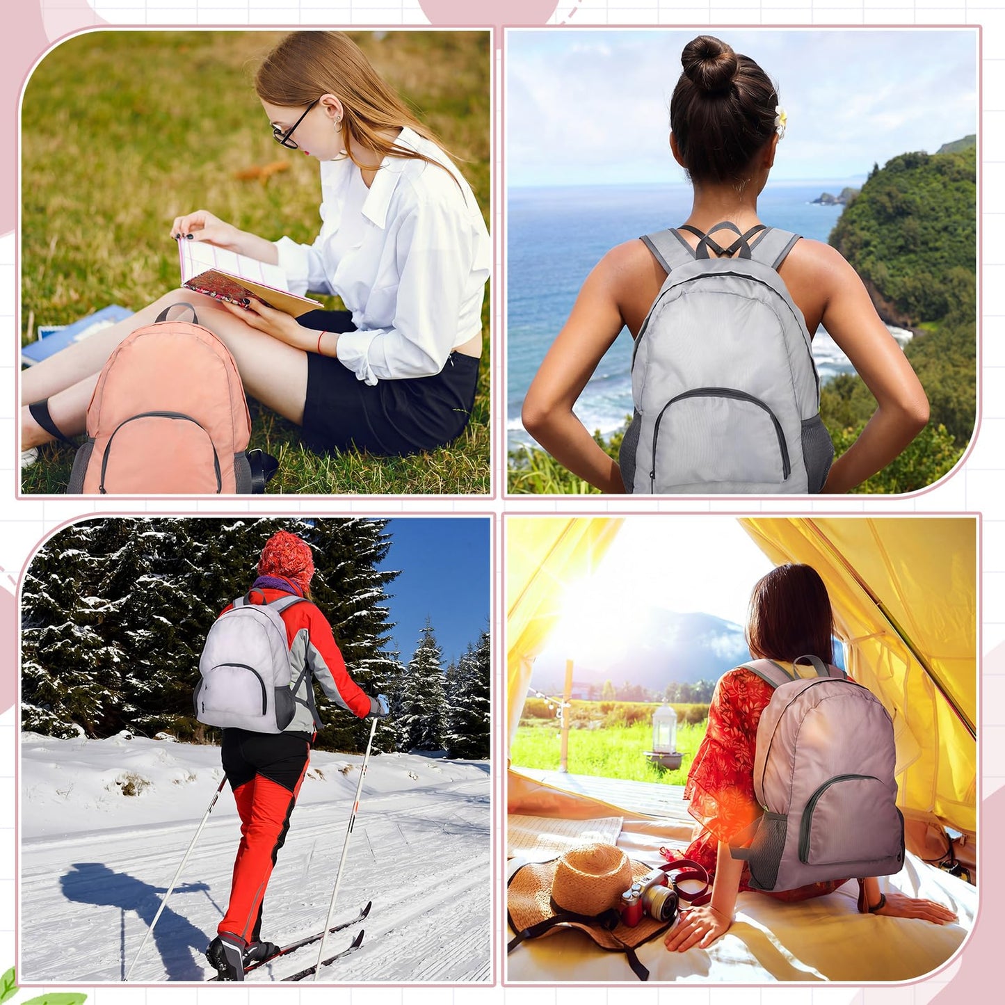 Jexine 10 Pcs Backpacks in Bulk 16.5 Inches Back Pack Basic Backpack for Adult Lightweight Outdoor Travel Book Bags(Sunny Pastel)