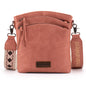 Montana West Multi Zip Pocket Crossbody Bag With Guitar Strap
