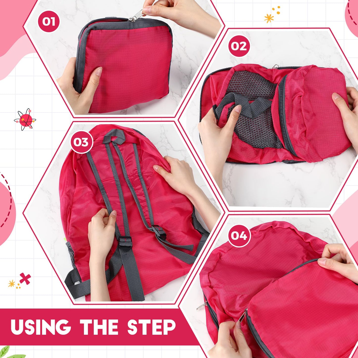 Jexine 10 Pcs Backpacks in Bulk 16.5 Inches Back Pack Basic Backpack for Adult Lightweight Outdoor Travel Book Bags(Sunny Pastel)