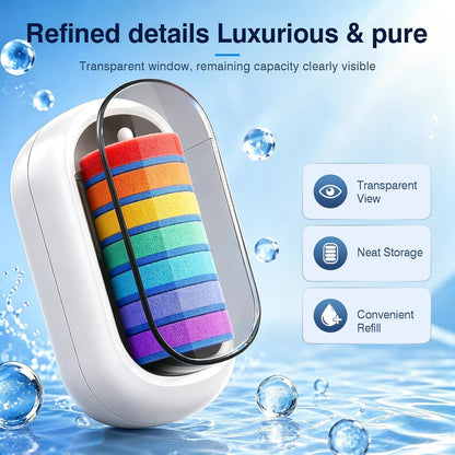 Disposable Toilet Brush, Toilet Cleaning Brush 7 Color-Coded Set – Strong Scrubbing Power, Hygienic Clipper Design No Fall Off, Each Handle with 35 Refill Heads, Clean Bathroom, Tub, Floor