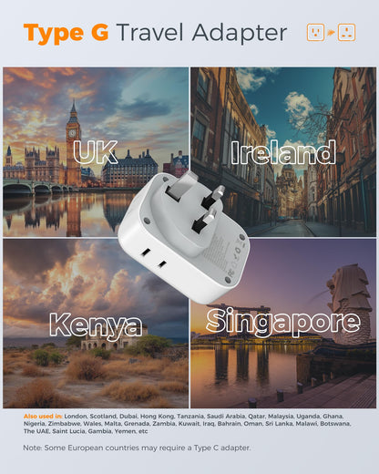 TESSAN 2 Pack European Travel Plug Adapter, Europe Power Converter