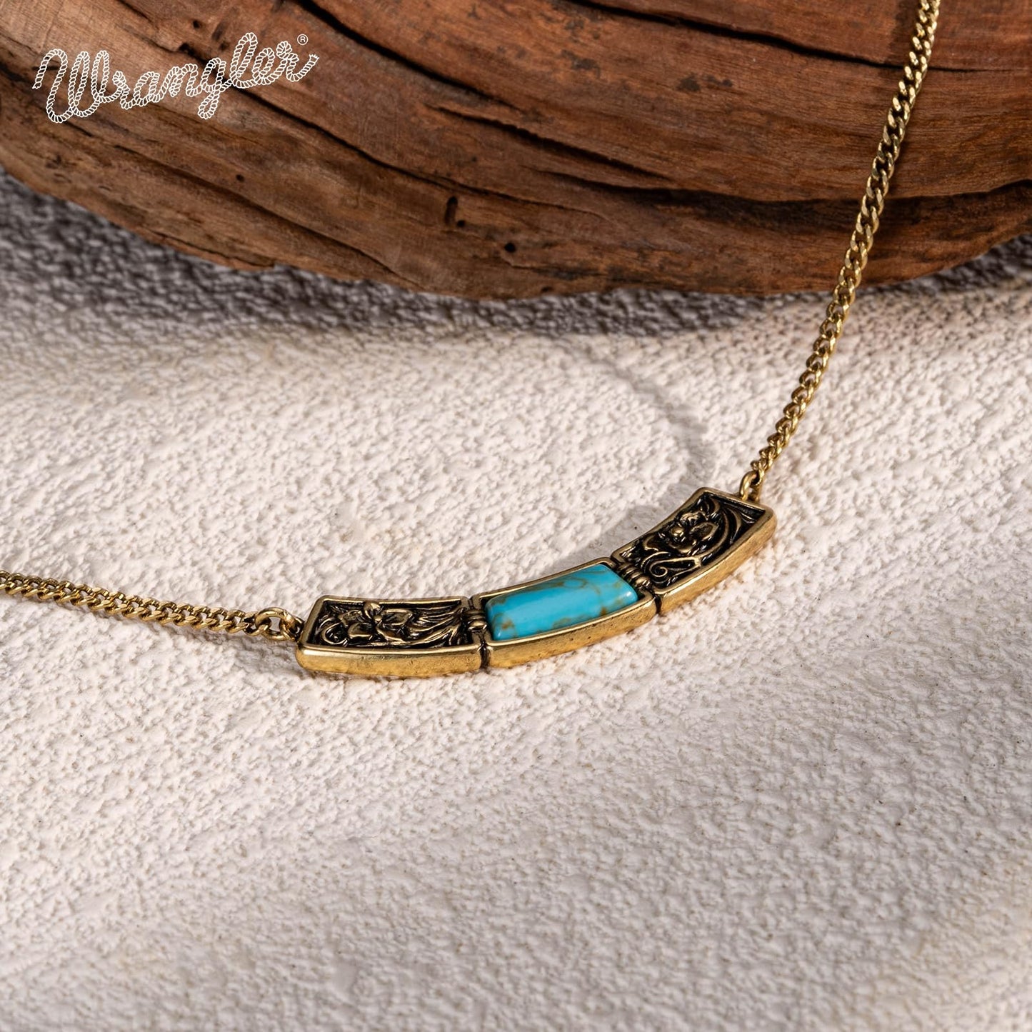 Wrangler Couture Turquoise Jewelry for Women, Western Jewelry Necklace | 14K Gold & Silver Plating, Silver Jewelry Necklace, Country Jewelry with Gift Box