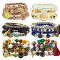 Bohemian Bracelet Sets for Women - 6 Sets Stackable Stretch Bracelets Multi-color Boho Jewelry for Women Hippie Bracelets Dainty Jewelry