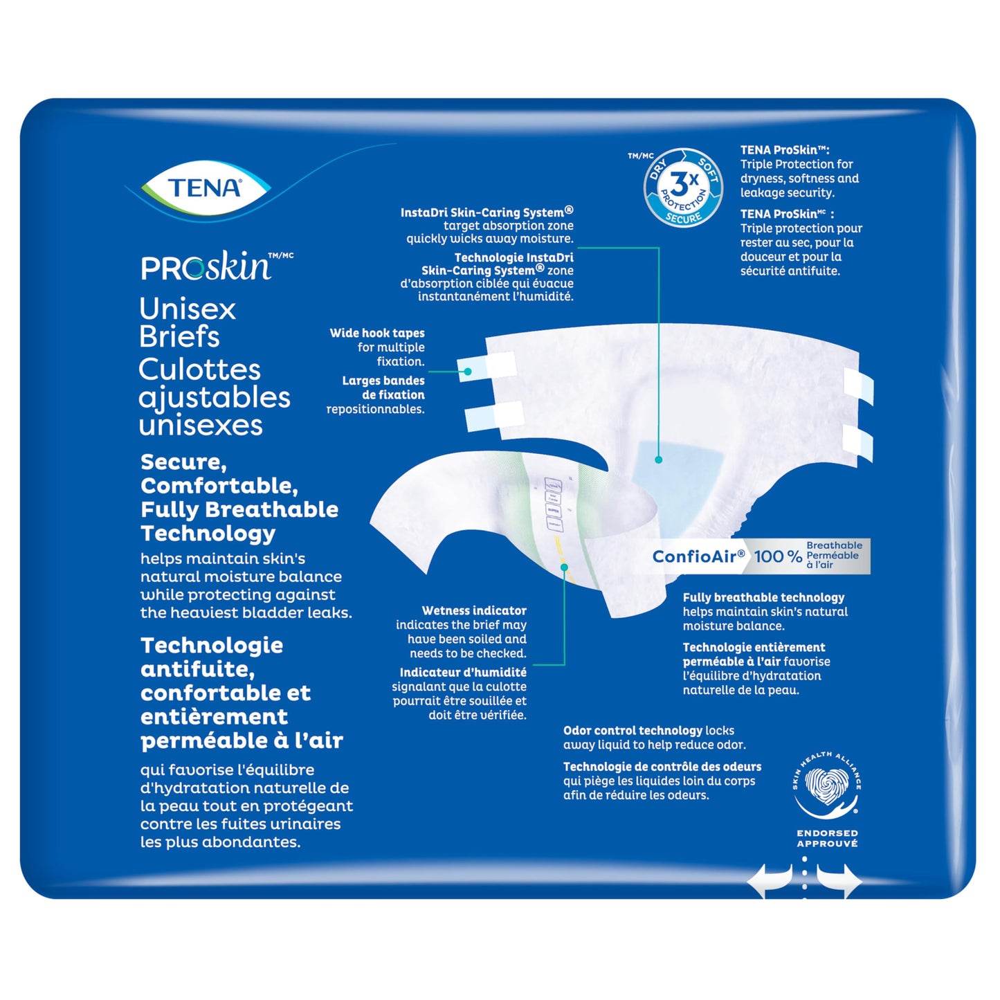 TENA Proskin Incontinence Super Briefs, Adult Diapers, Super Absorbency, Bladder Leaks Control, Large, 56 count