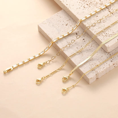 Dainty Simple Gold Bracelets for Women, Stackable Satellite Paperclip Lip Bracelet Set Tiny Lip Dot Chain Box Link for Handmade Gift Minimalist Cute Trendy Jewelry Gold Accessories for Women