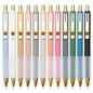 Linbsunne Ballpoint Pens Black Medium Point 1mm with Super Soft Grip Ball Point Pen for Men Women Retractable(style2, 12 pcs)