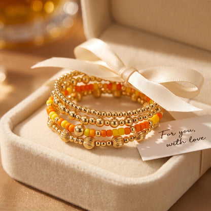 14K Gold Plated Pearl Beaded Cross Bracelets Stack Set for Women,Stretch Boho Colorful Christian Beads Ball Jewelry Friendship Summer Trendy Gift