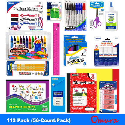 70 Piece Back to School Supplies Kit for Middle & High School Students Grades 7-12, Complete Student Supply Bundle with Binder, Notebooks, Folders, Pens, Pencils, Highlighters & Classroom Essentials