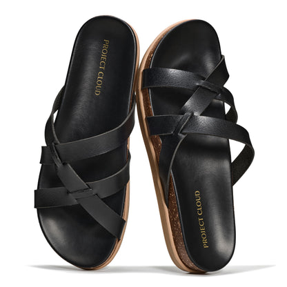 Project Cloud Summer Slides for Women 2026 with Plush and Soft Insole Womens Sandals Comfortable - Non-Slip and Lightweight Sandals Women Footwear