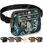 Capolo Fanny Packs for Women Fashion Waist Packs Bag with Adjustable Strap and 4 Zipper Pockets Waterproof Everywhere Crossbody Belt Bag for Workout Running Travelling(Black)