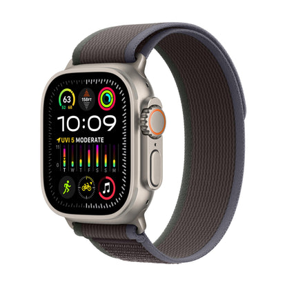 Apple Watch Ultra 2 [GPS + Cellular, 49mm] - Titanium Case with Blue Ocean Band, One Size (Renewed)